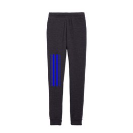 Vertical Stripes (Blue & White Pattern) Kids Joggers