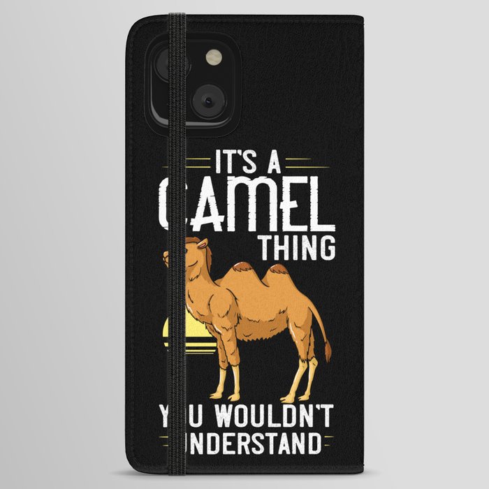 Bactrian Camel Riding Farmer Dromedary Rider iPhone Wallet Case