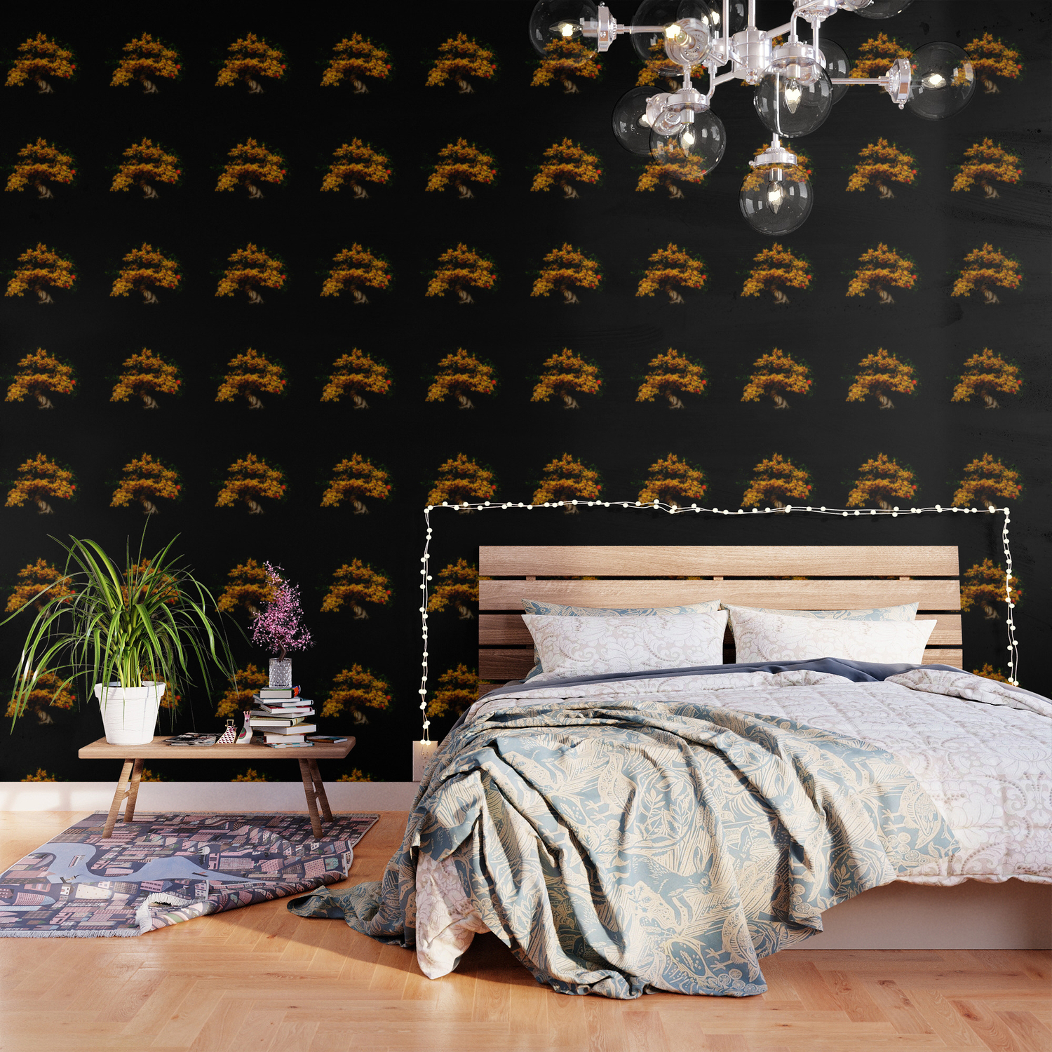 Yellow Bonsai Wallpaper By Sustici Society6