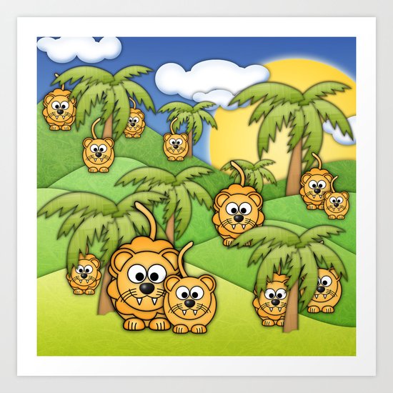 Little Lions. Art Print
