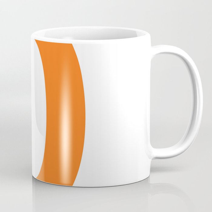 Number 0 (Orange & White) Coffee Mug