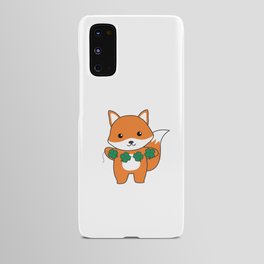 Fox With Shamrocks Cute Animals For Luck Android Case