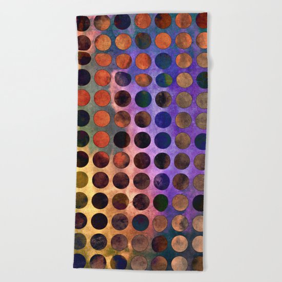 MELANGE of VIOLET and RUST Beach Towel