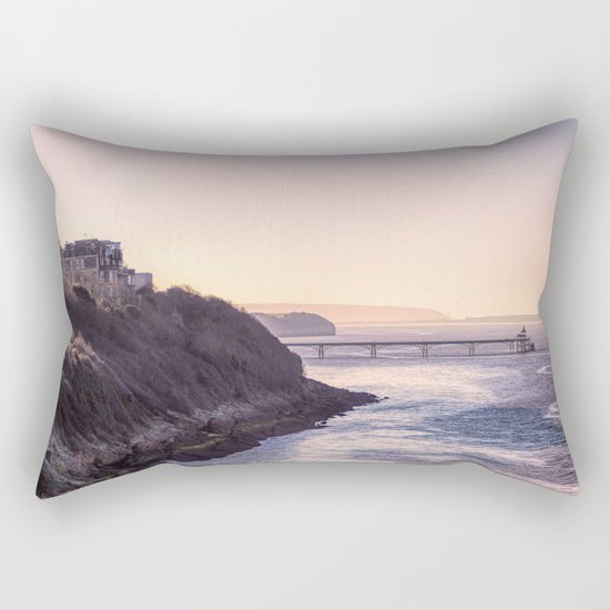 Clevedon Sea front Rectangular Pillow