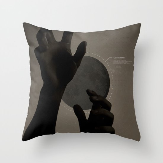 Hand's on the Moon Throw Pillow