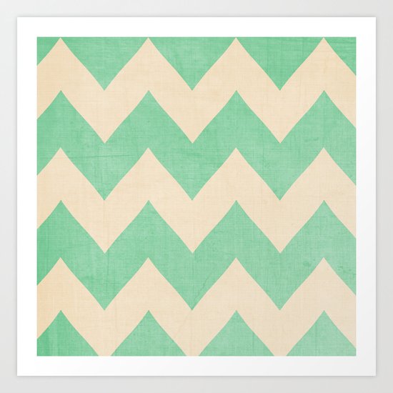 Malibu - Chevron Art Print
