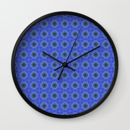 Yoga paddle Wall Clock | Grey, Digital, Graphicdesign, Stars, Indigo, Pattern, Blue, Black, Kaleidoscpe, Lagoon 