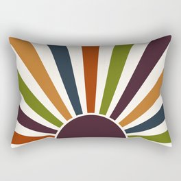 Multicolor retro Sun design 6 Rectangular Pillow