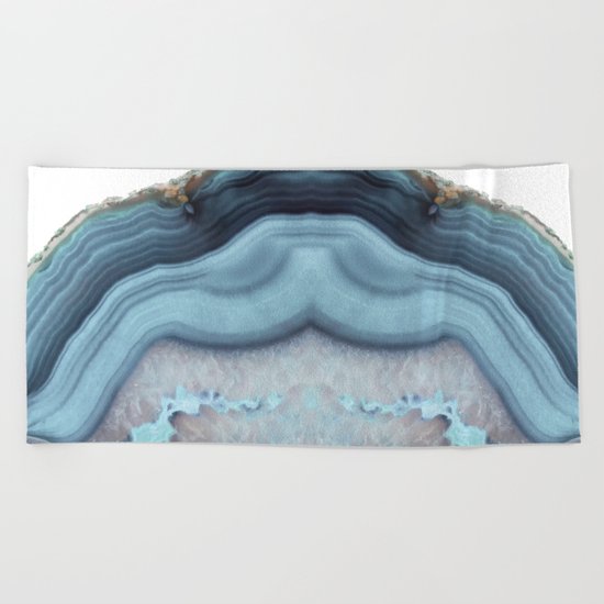 Light Blue Agate Beach Towel