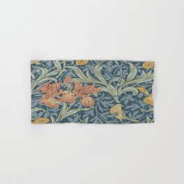 William Morris Vintage Iris Floral Wall Paper Pattern Hand & Bath Towel