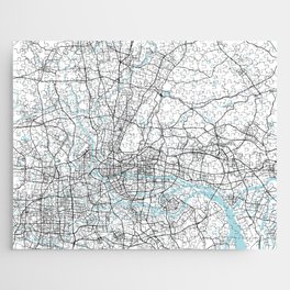 Guangzhou City Map of China - Circle Jigsaw Puzzle