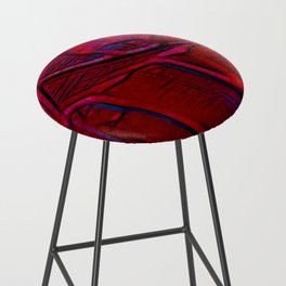 Dripping Red Abstract Painting Bar Stool