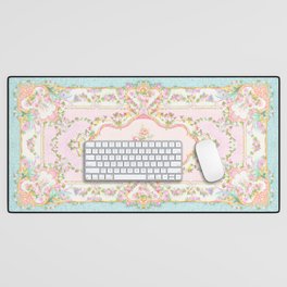  French Rococo Floral Watercolor Panel Desk Mat