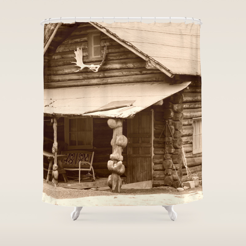 Old Log Cabin Shower Curtain By Alaskanmommabear Society6
