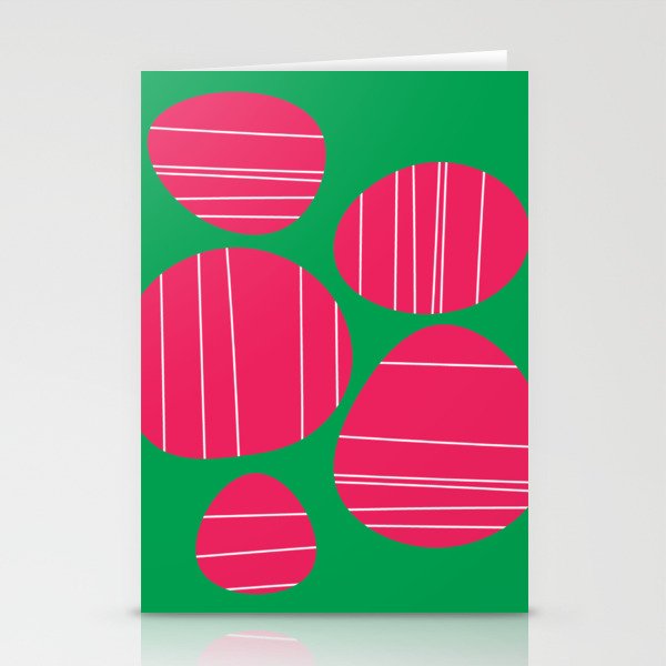 Bloobs Green & Pink Stationery Cards