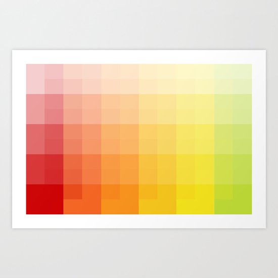 citrus pixelate Art Print