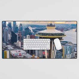 USA Photography - Seattle Space Needle In The Day Desk Mat