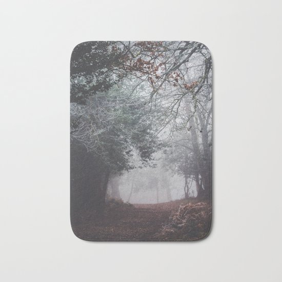 Dark fog forest Bath Mat