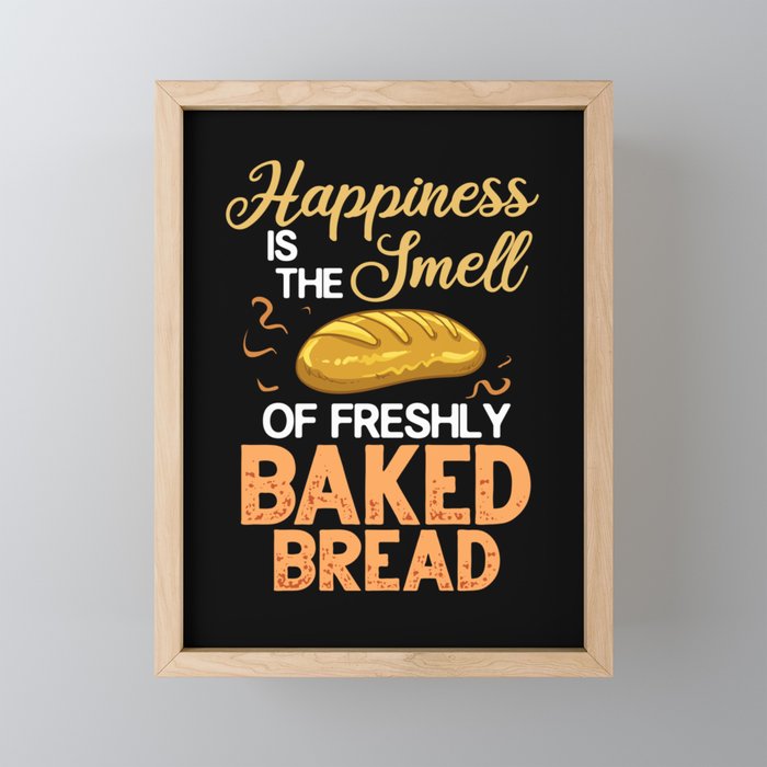 Bread Baker Maker Dough Baking Beginner Framed Mini Art Print