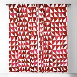 Triangle Grid red Blackout Curtain