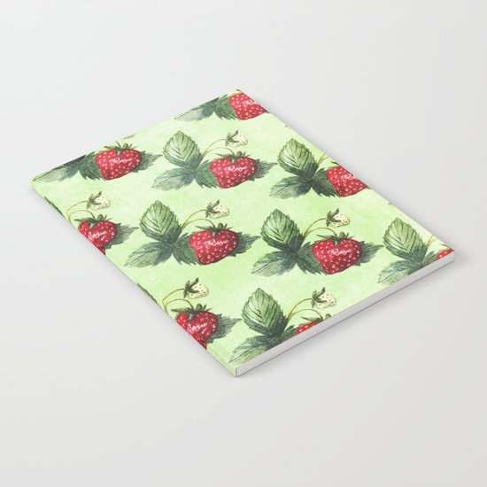 Strawberry Pattern- Strawberries fruits Notebook