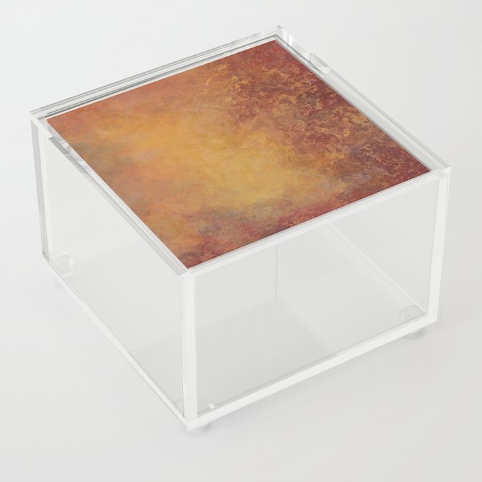 Abstract brown orange yellow Acrylic Box