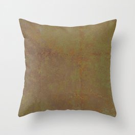 Abstract copper rusty crumpled paper Throw Pillow