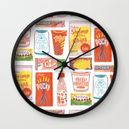 Asian Snacks Wall Clock