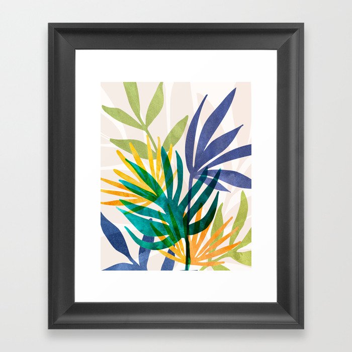 Colorful Modern Botanical Framed Art Print