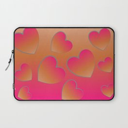 Heartfelt in Coral and Hot Pink Laptop Sleeve