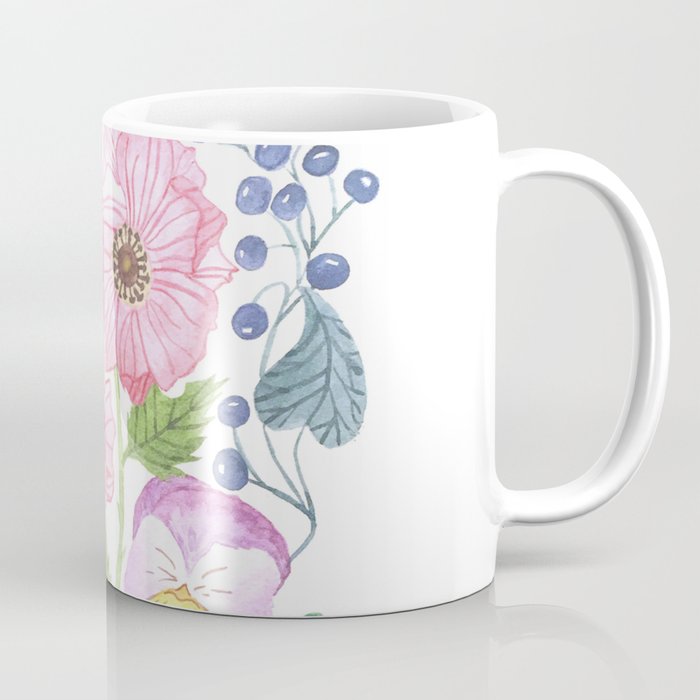anemone and pansy Coffee Mug