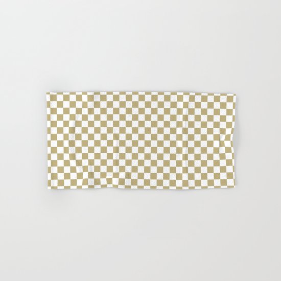 Checker (Sand/White) Hand & Bath Towel