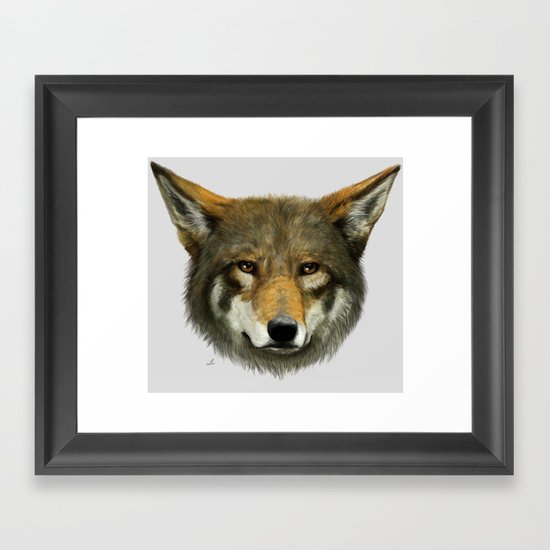 Wolf face Framed Art Print