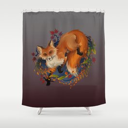 Sly Fox Spirit Animal Shower Curtain