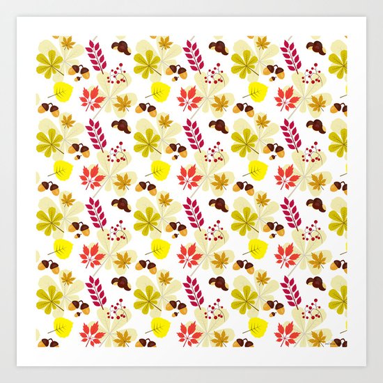 I Love Autumn Art Print