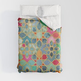 Gilt & Glory - Colorful Moroccan Mosaic Duvet Cover
