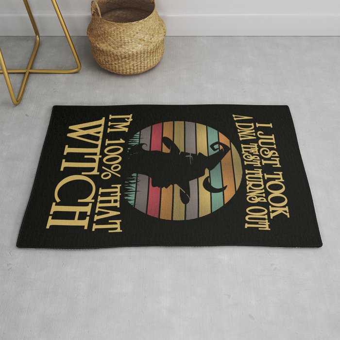 I'm 100% That Witch Retro Halloween Rug