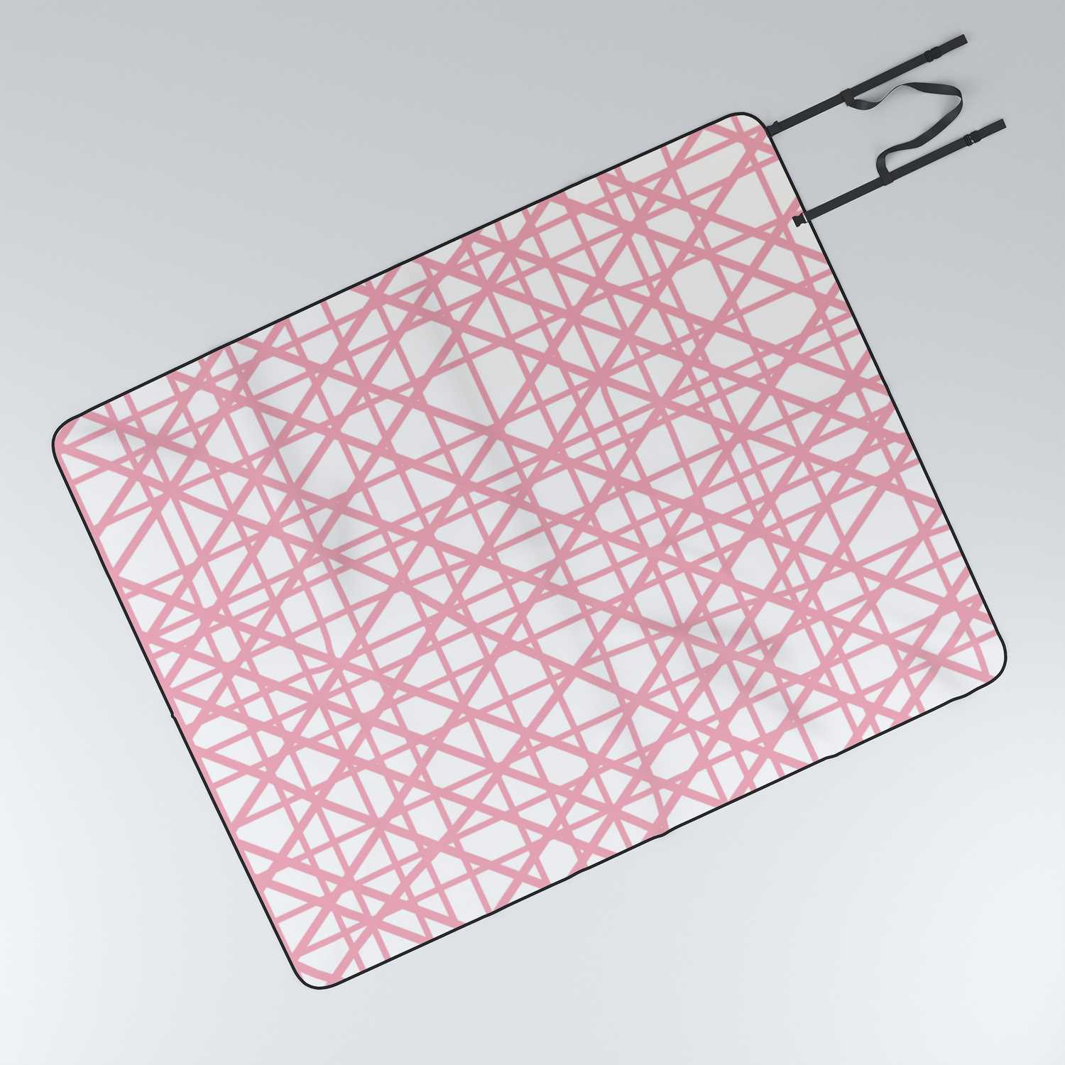 Texture Lines Pink And White Picnic Blanket By Susycosta Society6