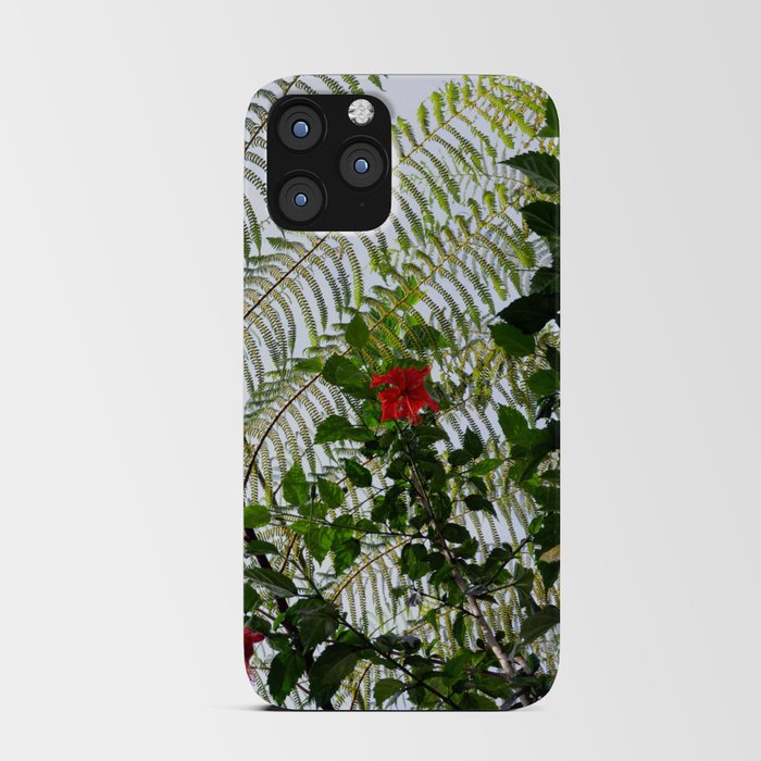 Bali Jungle Impression With Hibiscus iPhone Card Case