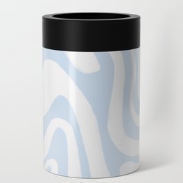 60s 70s Liquid Swirl in Ice Melt Baby Blue Can Cooler