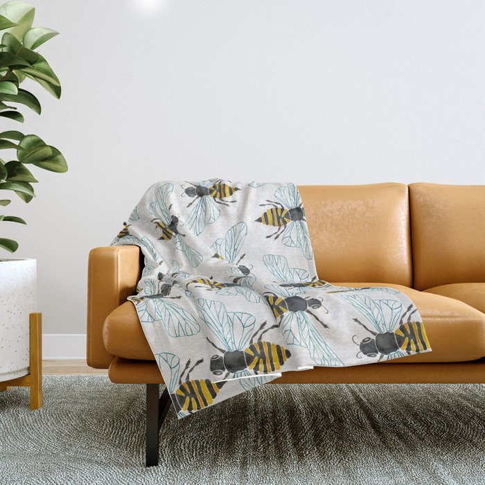 Honey bee 2025 throw blanket