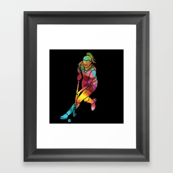 Hockey Player Framed Art Print