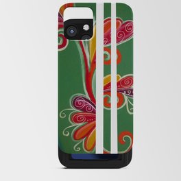 green, plants, modern art, colorful iPhone Card Case