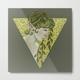 Elven Garden Metal Print | Plants, Elven, Olooriel, Girl, Spring, Woman, Profile, Fantasy, Lady, Elf 
