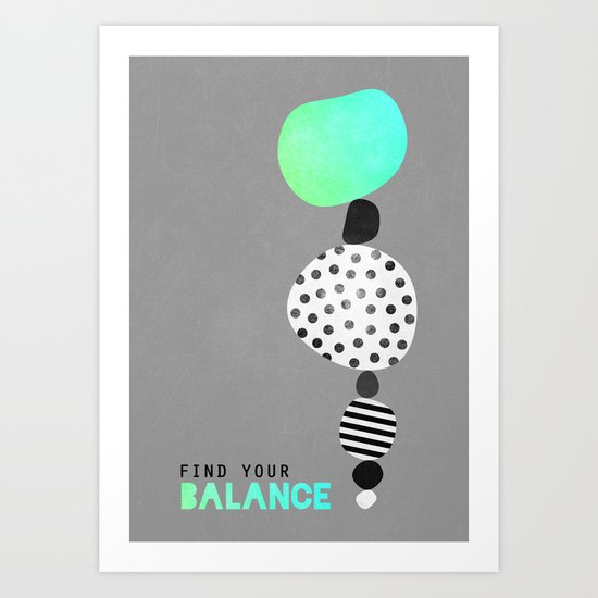 Find Your Balance V2 Art Print