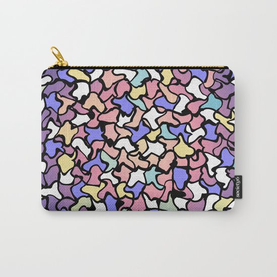 Wobbly Pastel Tone Tiles Carry-All Pouch