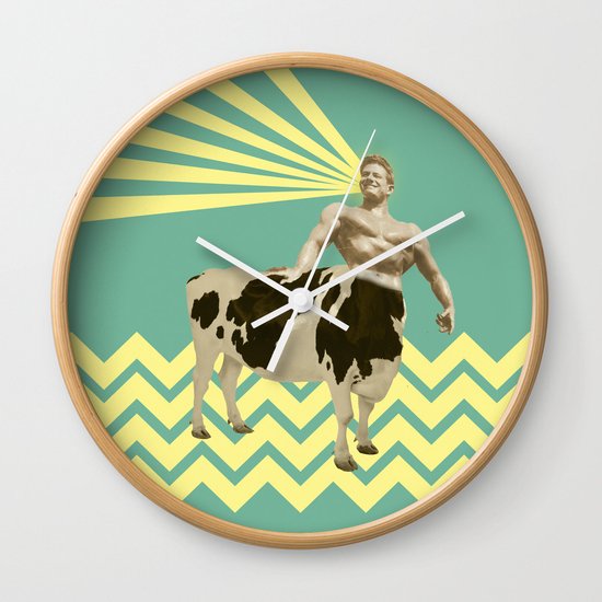 The real muscular cow-boy Wall Clock