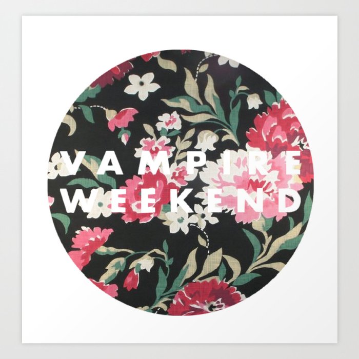 Vampire Weekend Floral logo Art Print