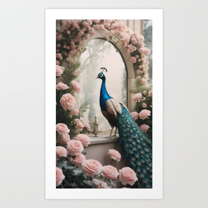 Peacock Strike a Pose Art Print