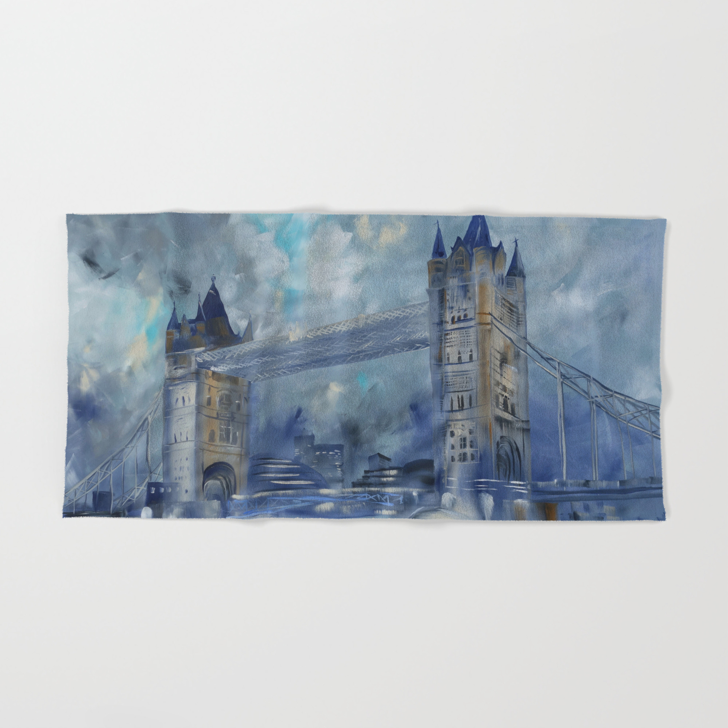 London Bridge 110x160 Cm Large Impressionism Acrylic Painting On